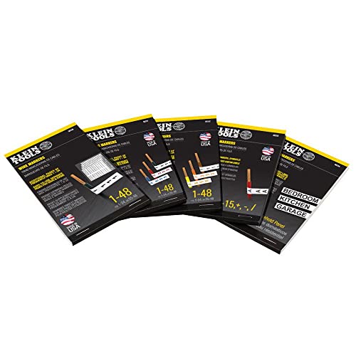 Klein Tools 56252 Wire Marker Book, 277/480V 3 Phase 1-48 (Pack of 2) - size: 1 Count (Pack of 2), style: 277/480V