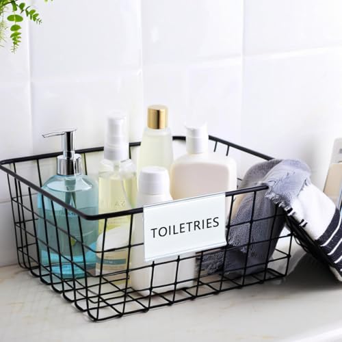 Diteje 20 Pack Wire Shelf Label Holders with Paper Inserts,2.36x1.50inch - size: 2.36x1.65in