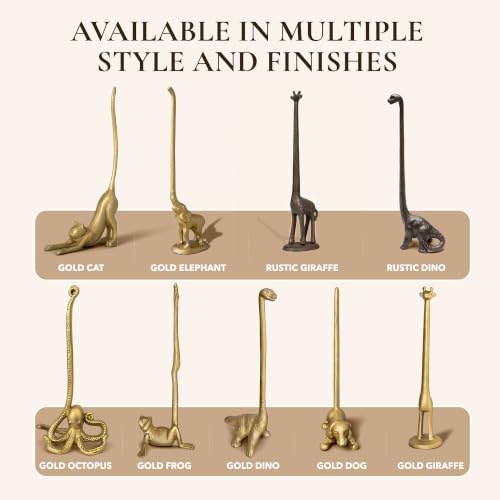 WallCharmers Gold Elephant Paper Towel Holder & Metal Toilet Paper Stand - color: Gold Elephant