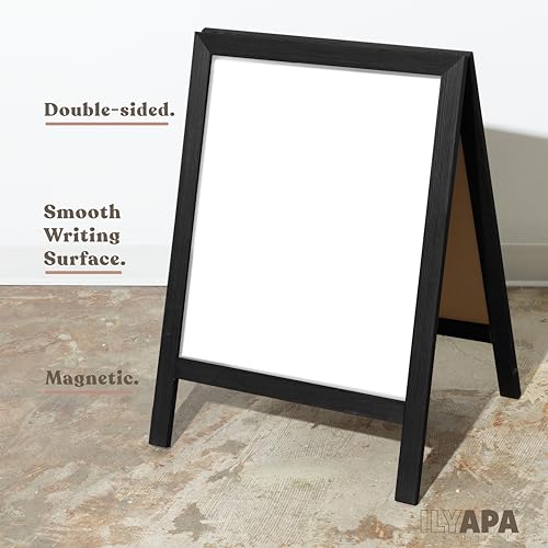 Ilyapa A Frame Whiteboard Easel Sign 31x20 in - Sandwich Signs Outdoor - color: Black, size: 21x30