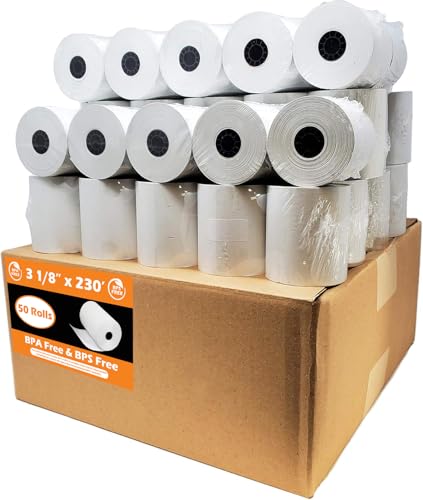 BPS Free & BPA Free Thermal Paper (10 Rolls) 3 1/8 x 230 Receipt Rolls fits all Clover POS Cash Register Printers, Star Micronics SCP700 TSP100 TSP300 TSP400 from BuyRegisterRolls - style: BPS Free Thermal