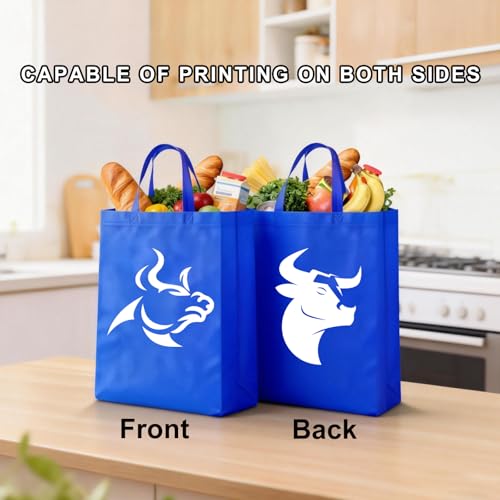 Custom Tote Bag Set of 5/10/50/100,Personalized Logo Text,Reusable Shopping Bags,Business Activities Promotional Item - color: Black