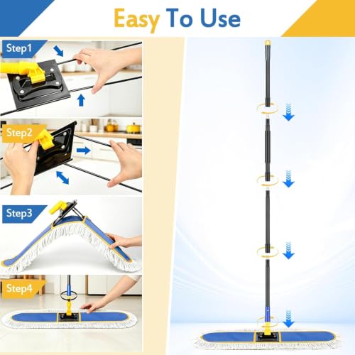 SOBONNE 24" Large Commercial Dust Mop for Floor Cleaning