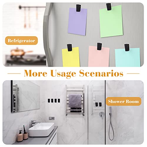 Tenare 30 Pcs Self Adhesive Clips Wall Tapestry Hanging Sticky Clips,Black - color: Black