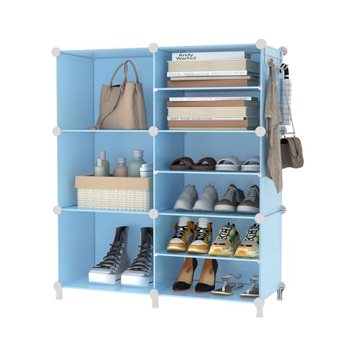 AWTATOS 6 Cube Closet Organizer Storage Shelves,Blue - color: Blue