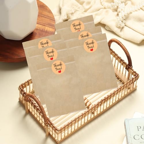 Novel Box 100 Pack Plain Kraft Print Flat Merchandise Bags 4x6 in - color: Plain Kraft, size: 4" x 6" Inches
