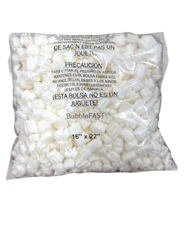 FunPak MiniPack Plant Based Biodegradable Packing Peanuts 0.60 cu ft Bag Compostable (White Trees) - style: White Trees