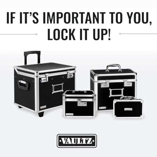 Vaultz Combination Lock Box - Secure Safe for Documents, Valuables, Medicine & Money - 10 x 7.25 x 7.75 Inch - Floral, Pink & Gray - color: Pink Floral, style: Standard