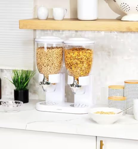 White Double Cereal Dispenser, 1-Piece VH72021