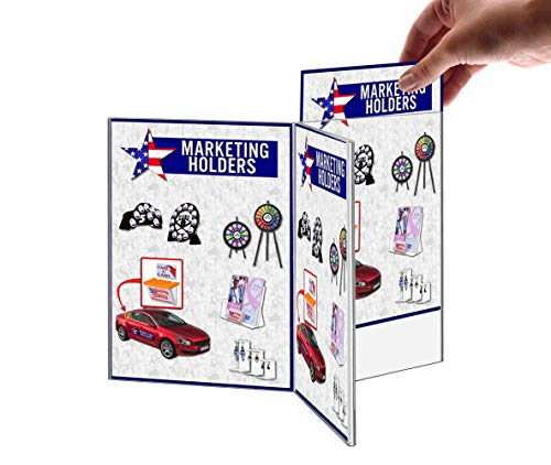 10 Pack 5" x 7" Multi Sided Panel Table Tent for Menus Sale Ads Restaurants Graphic Advertisement POP Signs Literature Information Clear Acrylic Display by Marketing Holders