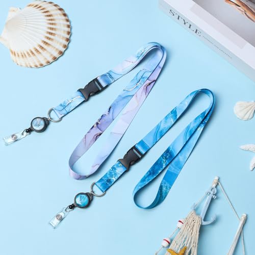2 Pieces Cruise Lanyard for Ship Cards, Detachable, Cruise Essentials 2026 - color: Purplish Blue