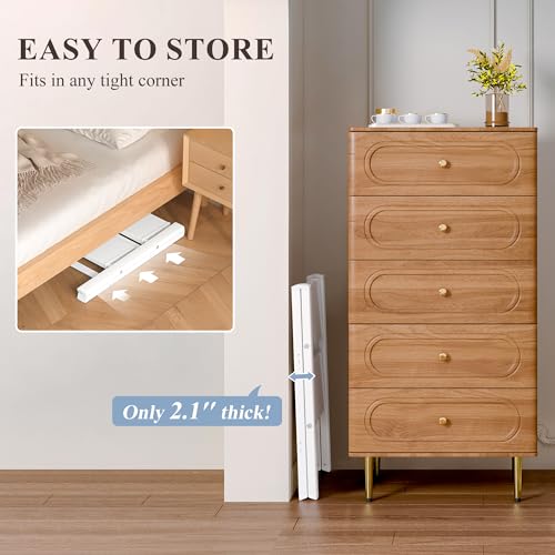 2 Step Ladder, Foldable Aluminum Step Stool with Anti-Slip Pedal - color: White, size: 2 Step
