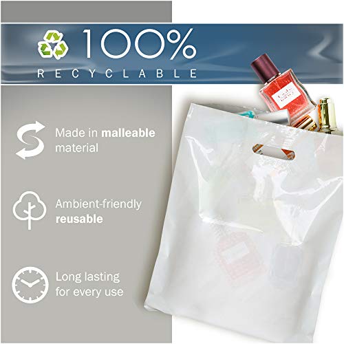9x12 White Plastic Bags, Small, Glossy Finish, 1.5 Mil Thick, 200 Pack - color: White, size: 1 Count (Pack of 200)
