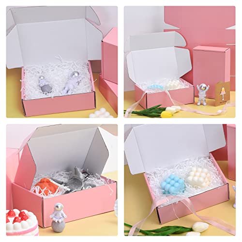 SNOGSWOG 28 Pack 9x6x3 inches Pink Shipping Boxes for Small Business, Small Corrugated Cardboard Gift Box for Mailing,Shipping,Storing,Christmas Gifts Wrapping - size: Pink 9x6x3 Inches
