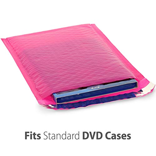 Fosmon #0 Pink Poly Bubble Mailer 6.5 x 10 inches (10 Pack), Lightweight Water/Dust/Shock/Tear Resistant Padded Envelopes for Shipping - Birthday, Celebrations, Holidays, Valentines - color: Pink, size: 10 Pack