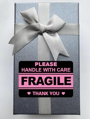 2"x3" 100 PCS Black Fragile Stickers for Shipping Cartons Envelops