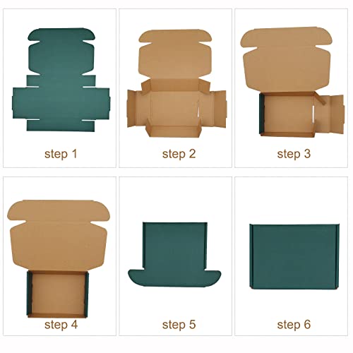 Green Recyclable Cardboard Small Gift Mailer Boxes for Shipping Packaging Craft Gifts Giving Products (25 Pack, 9 x 6 x 2 Inch) - color: Green, size: 9 x 6 x 2 Inch