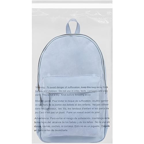 EcoSwift - 24” X 36" (5 Count) Self Seal Clear Poly Bags with Suffocation Warning for Packaging, Shipping - Permanent Adhesive