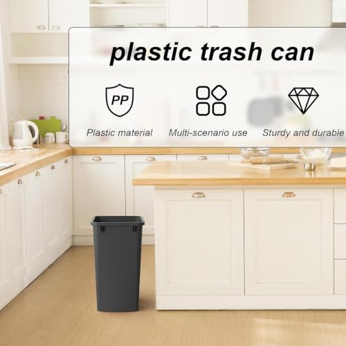 ROOMTEC 35QT Kitchen Trash Can,Sturdy and Lightweight Slim Trash Can,1 Pack - color: Black, style: 1PCS