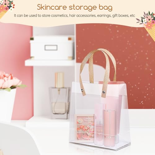 Clear Plastic Gift Bags with Handles,Small Favor Bags,20 Pcs