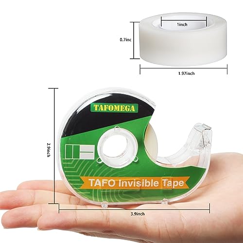 Invisible Clear Tape Bulk Rolls,12 Packs Gift Wrapping Tape with Dispenser - size: Invisible Tape, 12 Pack