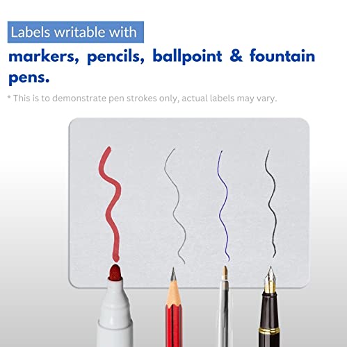 dealzEpic - Self-Adhesive Writable Blank Paper Label Stickers - 50x75mm - color: Blank Stickers - 50x75mm