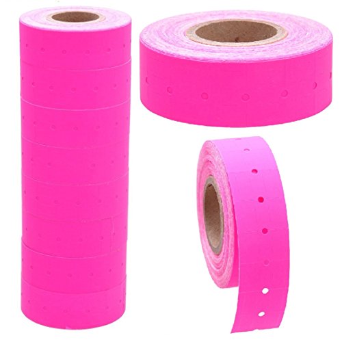 10 Rolls 5000 Price Gun Labels for Mx-5500 White Price Marker Stickers (Pink) - color: Pink