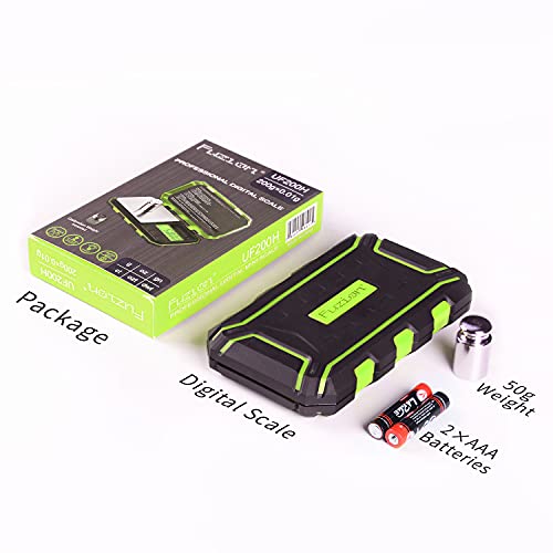 Fuzion Digital Pocket Scale, 200g x 0.01g Gram Scale High Precision - color: Green, size: 200/0.01g