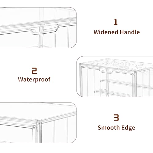 4 Layer Stackable Acrylic Figure Case for Collectibles Display Box,4 Pack - size: XLarge 4 Pack