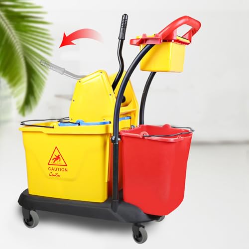 3 Inch Mop Bucket Casters 4 Pack Heavy Duty Non-Marking Swivel TPR Castors - style: 3 Inch-19/32"x1-4/9"