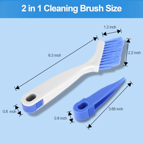Asltw Crevice Cleaning Brush Set, 6-Piece Gap and Grout Detail Brushes