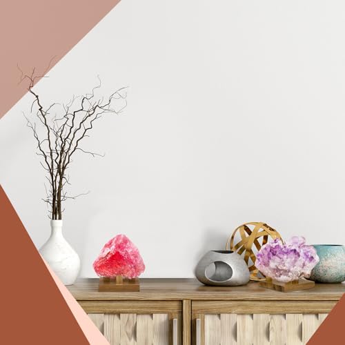 DoubleFill 4 Packs Wood Rock Display Stand 2 Inch Walnut Rock Stands for Display Small Three Peg Wooden Crystal Holder Geode Easel Pedestal for Coral Mineral Agate Small Collectibles