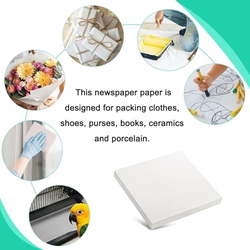200 Sheets Large Packing Paper for Moving Supplies 24x24 Inch Newsprint Packaging Paper for Wrapping Shipping Fragile Items - size: 200sheet