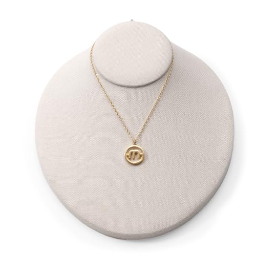 Oirlv Necklace Holder Bust Velvet Jewelry Display Necklace Display for Vendors Display Pendant Display Stand White - color: Beige