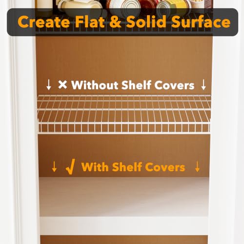 SpaceAid Wire Shelf Covers for Pantry Rack, 32" W x 16" D, White 5pcs - size: 32"W x 16"D