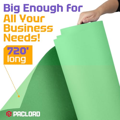 USA Made 18" x 8640" (720 ft) Light Green Kraft Paper Roll, Large Size - color: Light Green, size: 1 Roll