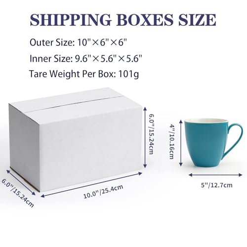 40 Pack Small Shipping Boxes 10x6x6 Inches - size: 10x6x6
