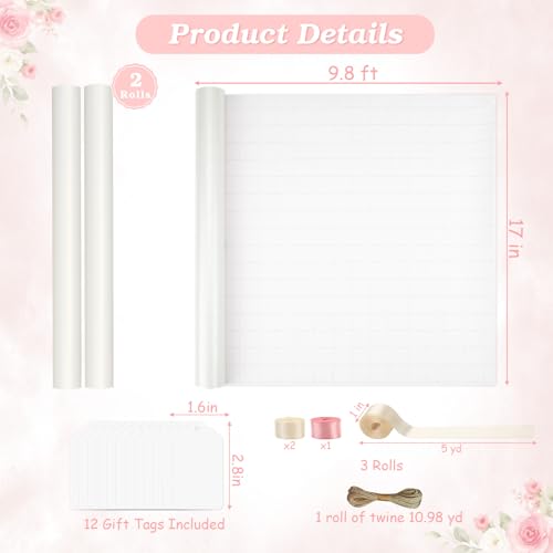 CORNER LACE White Gift Wrapping Paper Set, Pearly-Lustre Wrapping Paper - color: White