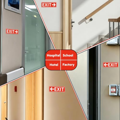 2 Pack Exit Left Right Arrow Sign Sticker, 9x3 Inch Exit Sign for Business - color: Exit 537