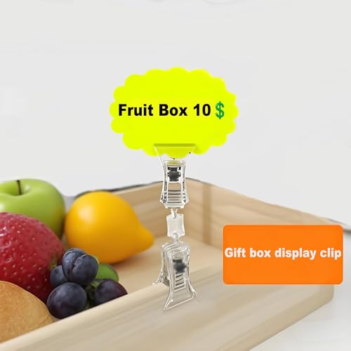 LJY 16 Clear Rotatable Sign Clips for Table Cards