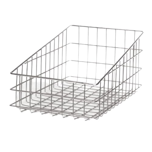 WSBB1118 Bagel, Bread, & Bun Basket, Slant top, 18" x 11" x 8", Heavy Duty Nickel Chrome Wire