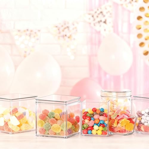 uxcell 2 Pcs Small Acrylic Box with Lid, 2.2" x 2.2" x 1.8" Decorative Storage Box Jewelry Display Case for Store Snacks Candies, Wedding Festival Party Gifts, Clear(Rectangle) - size: 2.2" x 2.2" x 1.8", style: Rectangle