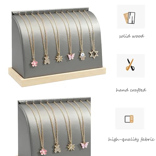 TANG SONG Permanent Jewelry Necklace Bracelet Display Stand for Vendors - color: Silver-Gray