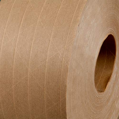3M Water Activated Paper Tape 6145, Natural, Light Duty Reinforced, 72 mm x 450 ft, 10 per case - color: Natural