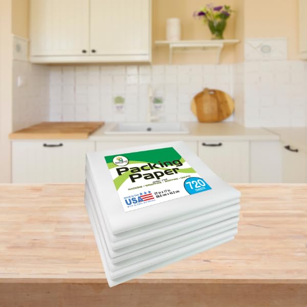 Tree House Packing Paper for Moving – 720 Newsprint Packing Paper Sheets – 27” x 17” Paper for Packing Dishes, Shipping, and Moving Supplies – Recyclable Movers’ Paper – Made in USA (Pack of 2) - size: 720 Sheets (Pack of 2)