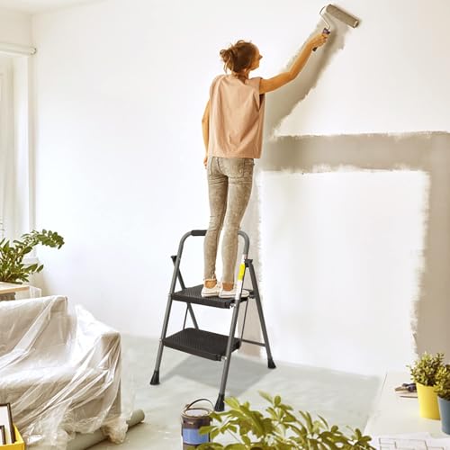 GOLYTON 2 Step Ladder,Step Stools for Adults, 500lbs Capacity - size: 2- Step