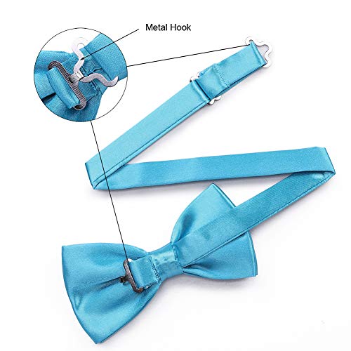 AUSKY 8 PACKS Elegant Adjustable Pre-tied Bow Ties for Men Boys (1&4&5&6&8 Pack for option) - color: C8