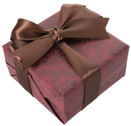 1 Inch Polyester Brown Satin Ribbon for Gift Wrapping 50 Yds - color: Brown, size: 1"