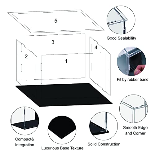 Acrylic Display Case for Collectibles,Acrylic Boxes for Display,Countertop Box Cube Organizer Stand Riser Dustproof Protection Showcase for Action Figure Doll Model Memorabilia(6x6x9.8 inch)