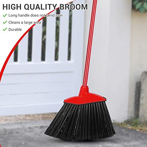 WILLBOND 20 Pcs Brooms Bulk for Indoor Outdoor 54 Inch, Red - color: Red